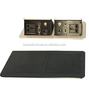 Multimedia Pop Up Socket Outlet For Data And Power/Aluminum Tabletop Desk Socket Box