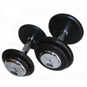ชุดดัมเบลยางแบบมืออาชีพที่สามารถปรับได้พร้อมปลายโครเมี่ยม - Product Image 4