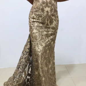 Nuevo diseño neto bordado tela de encaje para el vestido de Boda nupcial - Product Image 3