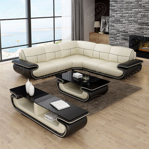 Canapé façonnée en cuir, ensemble de luxe moderne, meubles de style français, pour salon, joli design - Product Image 4