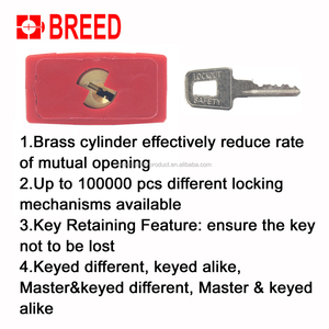 नस्ल प्लास्टिक तालाबंदी Tagout सुरक्षित ताला नायलॉन लघु हथकड़ी - Product Image 5