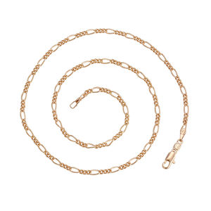 43664 dernier design saoudien couleur or bijoux collier 20 pouces simple délicat plaqué or bijoux collier - Product Image 1