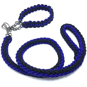 Kingtale Heavy Duty Dog MARTINGALE Trançado CHOKE Collar MÃO-TECIDO Nylon Collar Dog Leash e Coleira para Cães 120cm para animais de estimação