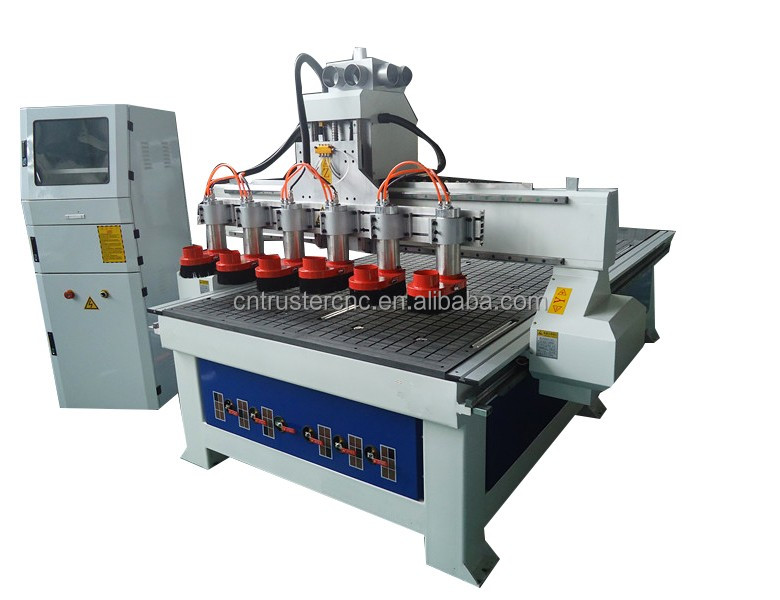 Husillo múltiple 4 eje 3D madera CNC Router para madera estatua ilustraciones escalera de madera barandilla máquina de grabado