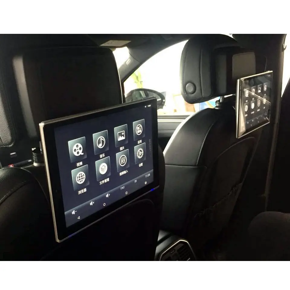Desain Unik HD Bermain Permainan Video Aplikasi Download Gratis Mobil Mobil Kursi Belakang LCD Monitor Kursi Headrest TV untuk Porsche