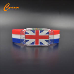กำไลข้อมือไฟ LED ธงชาติ ขายส่งจากเซินเจิ้น สำหรับงานปาร์ตี้และคอนเสิร์ต - Product Image 6
