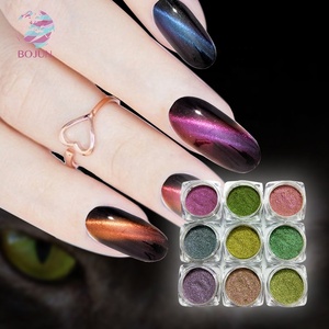 Fabrication de pigments magnétiques 3D effet œil de chat, pigments à effet 3D, matériaux pour l'art des ongles DIY, fabricants d'art miroir - Product Image 1