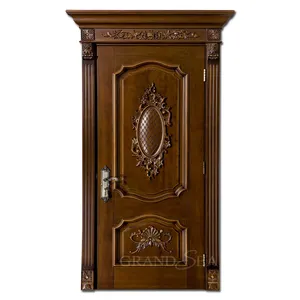 Top quality home use solid meranti wood door