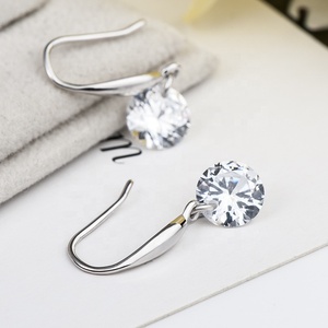 KL02 Trendy 925 Sterling <strong>Silver</strong> Drop <strong>Earring</strong> Fashion Cubic Zirconia <strong>Dangle</strong> Drop <strong>Earrings</strong> for Woman Daily Wear Accessories - Product Image 6