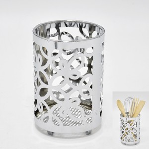 Estante para utensilios de cocina de Metal con cinta ecológica con acabado cromado con soporte de almacenamiento elegante de lazo - Product Image 5