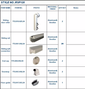 Nhôm & Anodize Foot Sliding Barn Door/Glass Door Phần Cứng Theo Dõi Set-Heavy Duty DIY Dễ Dàng Cài Đặt Ultra Smooth Quiet Rail Kit - Product Image 6