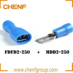 Mới nhất 6.3mm màu xanh phụ nữ hoàn toàn cách nhiệt điện kết nối spade uốn thiết bị đầu cuối - Product Image 6