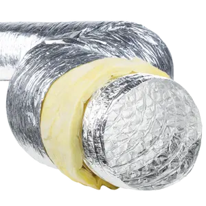 fiber wool Insulated Flexible Aluminum Foil Air Duct