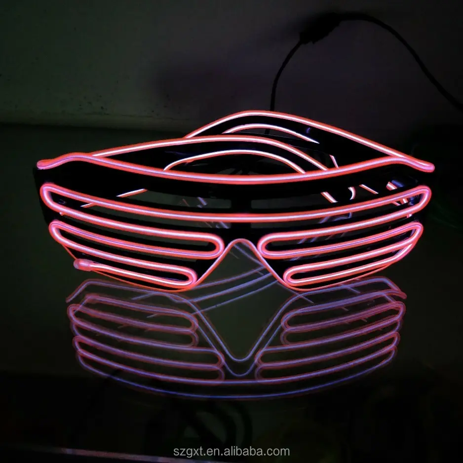 NIEUWE ontwerp 10 verschillende kleur voor draad verlichte up sound activated el led bril