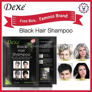 Dexe Цвет волос Шампунь Nano Hair Шампунь Черный Не вредит волосам и не повреждает скальп у всех Унисекс Взрослые Постоянный Нормальный 25 мл X 10