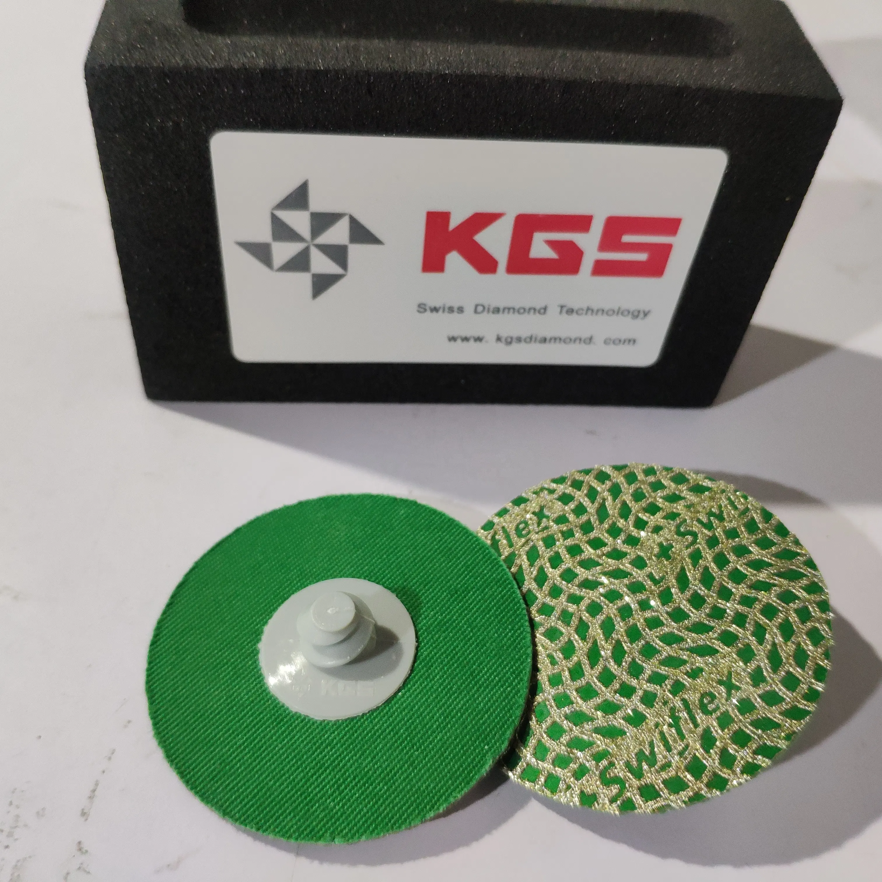 Kgs diamond 2 ''3'' disco de mudança rápida, para lixar vidro de porcelana de metal duro e remoção de revestimento