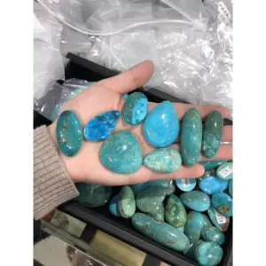 loose gemstone turquoise cabochon stone for making pendant