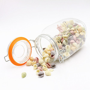 Chiaro Vasi di Vetro di Stoccaggio con Airtight Morsetto Caps, Cucina Giare per la Conservazione della Vita Elegante di Vetro A Chiusura Ermetica Canister <span class=keywords><strong>Set</strong></span> - Product Image 3