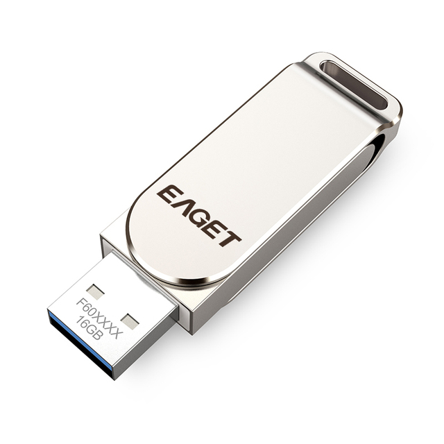 EAGET F60 Flash Drive 32gb 64gb 128gb 256gb for Laptop External USB3.0 Flash Drive with Rotated Design Memory Stick