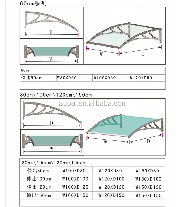 Soporte de plástico de alta calidad para toldo, toldo de ventana CZPC-0608 M5