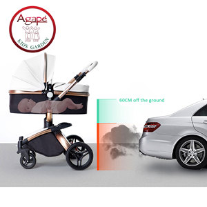 Cochecito de bebé Convertible 3 en 1 de alta calidad, 25KG, fácil de plegar, portátil con coche para niños, Material de PU ajustable multifunción - Product Image 6