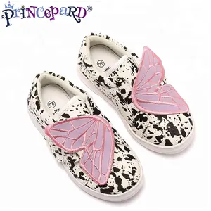 Nuove scarpe per bambini stampate serie Butterfly primavera autunno scarpe Casual per bambini in vera pelle per bambini