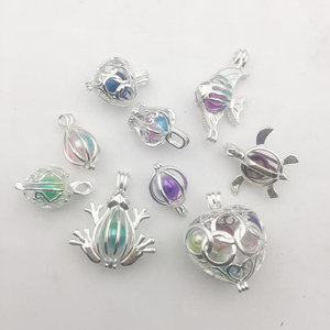 925 Sterling <span class=keywords><strong>Silver</strong></span> Mutiara Sangkar Liontin Kalung - Product Image 2