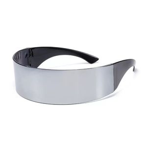 Lunettes de soleil monolock Style PC, verres solaires à enrouler, tenue de fête, bon marché, 2018 - Product Image 2