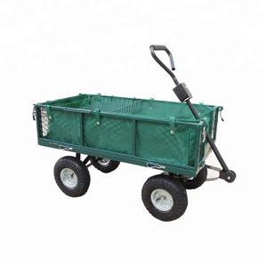 Chariot de jardin domestique à 4 roues en acier Chariot facile à tirer - Product Image 6