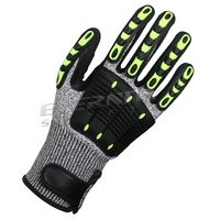 ENTE SAFETY TPR Gants de travail résistants aux coupures à absorption des chocs à haut impact avec finition en nitrile sableux