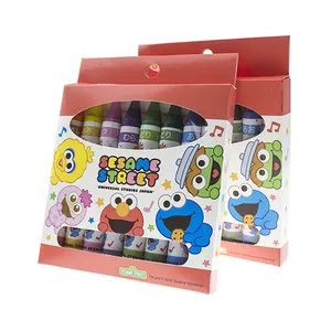 Màu Sắc Tùy Chỉnh Không Độc Hại Sáp Đóng Gói Hộp Màu Bút Chì Màu Với Túi Vải - Product Image 1