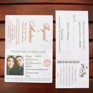 2025 plus récent design de passeport personnalisé embarquement invitations de mariage cartes de sortie pour les invités - Product Image 2