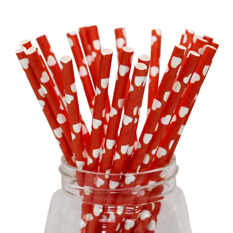 Eco-friendly Paper Straw Disposable Wrapped Customization Design Paper Straws