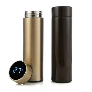 Botol Air Pintar Digital Led Sensor Sentuh Stainless Steel 17OZ Kustom