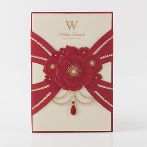 2017 nouveau design <span class=keywords><strong>Diamant</strong></span> Collier invitation <span class=keywords><strong>de</strong></span> mariage <span class=keywords><strong>de</strong></span> conception - Product Image 2