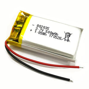 맞춤형 충전식 802035 3.7v 500mah 1.85wh 리포 배터리 - Product Image 1