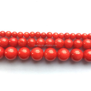 प्राकृतिक लाल मूंगा दौर रत्न मनका क़ीमती पत्थर गहने - Product Image 6