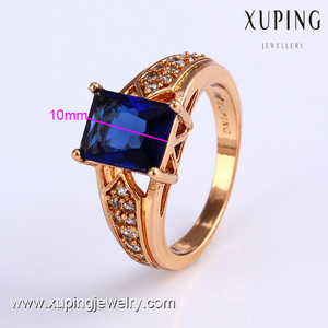 11789-مجوهرات Xuping أزياء 18K مطلية بالذهب خواتم الاصبع مع حجر ملون - Product Image 4
