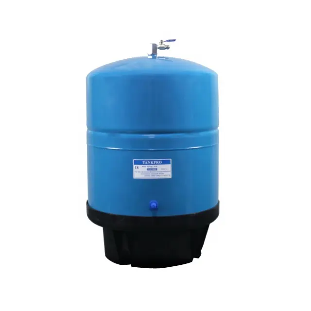 11g tanque de armazenamento de pressão, tanque de tratamento de água de alta pressão de aço inoxidável purificador de água azul 41*41*63cm 11gpd