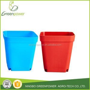 กระถางดอกไม้ทำสวนพลาสติกสีสันสดใสทรงสี่เหลี่ยมขนาดเล็ก - Product Image 6