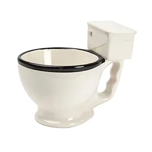 Baru Novelty Toilet Keramik Cangkir Kopi dengan Pegangan 300ML Kepribadian Kopi Teh Susu Cangkir Es Krim Hadiah Lucu untuk Teman-teman