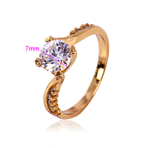 11106 Xuping 18K color oro refinado anillo de <span class=keywords><strong>compromiso</strong></span> con <span class=keywords><strong>solitario</strong></span> y joyas blancas para damas - Product Image 2
