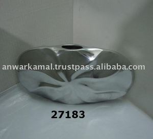 Jarrón de aluminio con maceta decorativa pulida con espejo para el hogar, sala de estar y Mesa - Product Image 2
