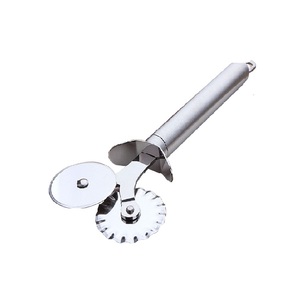 Cortador de <span class=keywords><strong>pizza</strong></span> de acero inoxidable, rueda de doble deslizador de alta calidad - Product Image 1