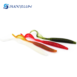 17cm 7g single long tail soft worm soft plastic fishing lures worm lure
