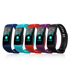 Q1 BT Smart Bracelet Color Screen Y5 Wristband Heart Rate Monitor Blood Pressure Measurement Fitness Tracker Men Smartwatch