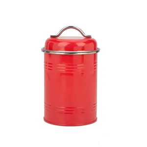 Lata de lata personalizada em forma redonda, embalagem hermética para chá e café