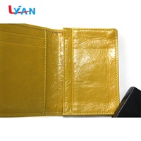 Tarjetero de Cuero PU Marrón Personalizado, con Cierre de Botón y Cremallera, Accesorio de Negocios para Identificación, Marca LIYAN LY01857, Multifuncional