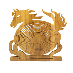 Cesta de Frutas Plegable Decorativa de Bambú Ecológico y Bandeja Colgante Tipo <span class=keywords><strong>Hamaca</strong></span> para Uso en la Cocina - Product Image 1