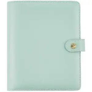 Professional mint green custom printing planner journal notebook leather cover notebook with rings binder